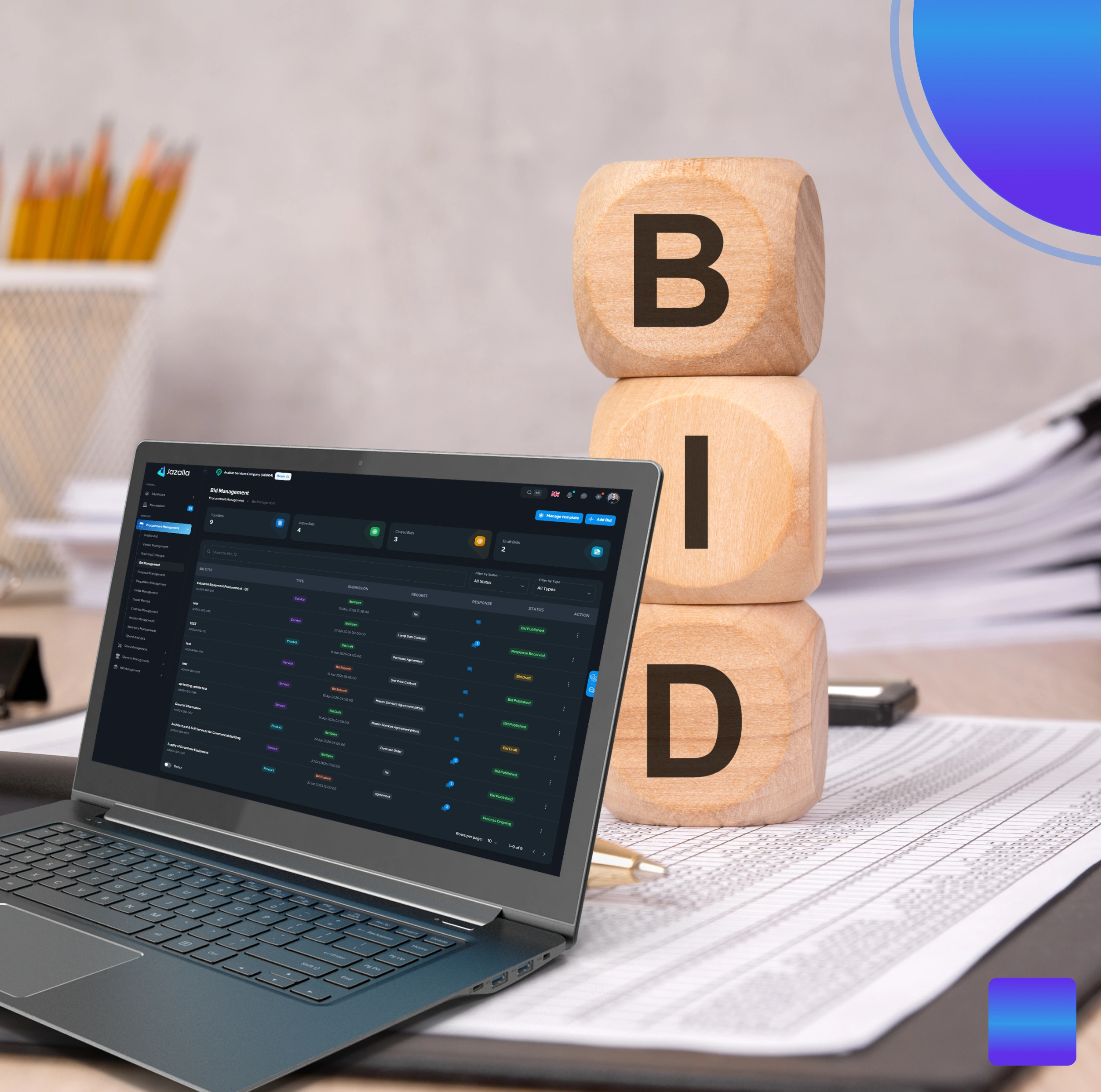 A Centralized Hub for
End-to-End Bid Management