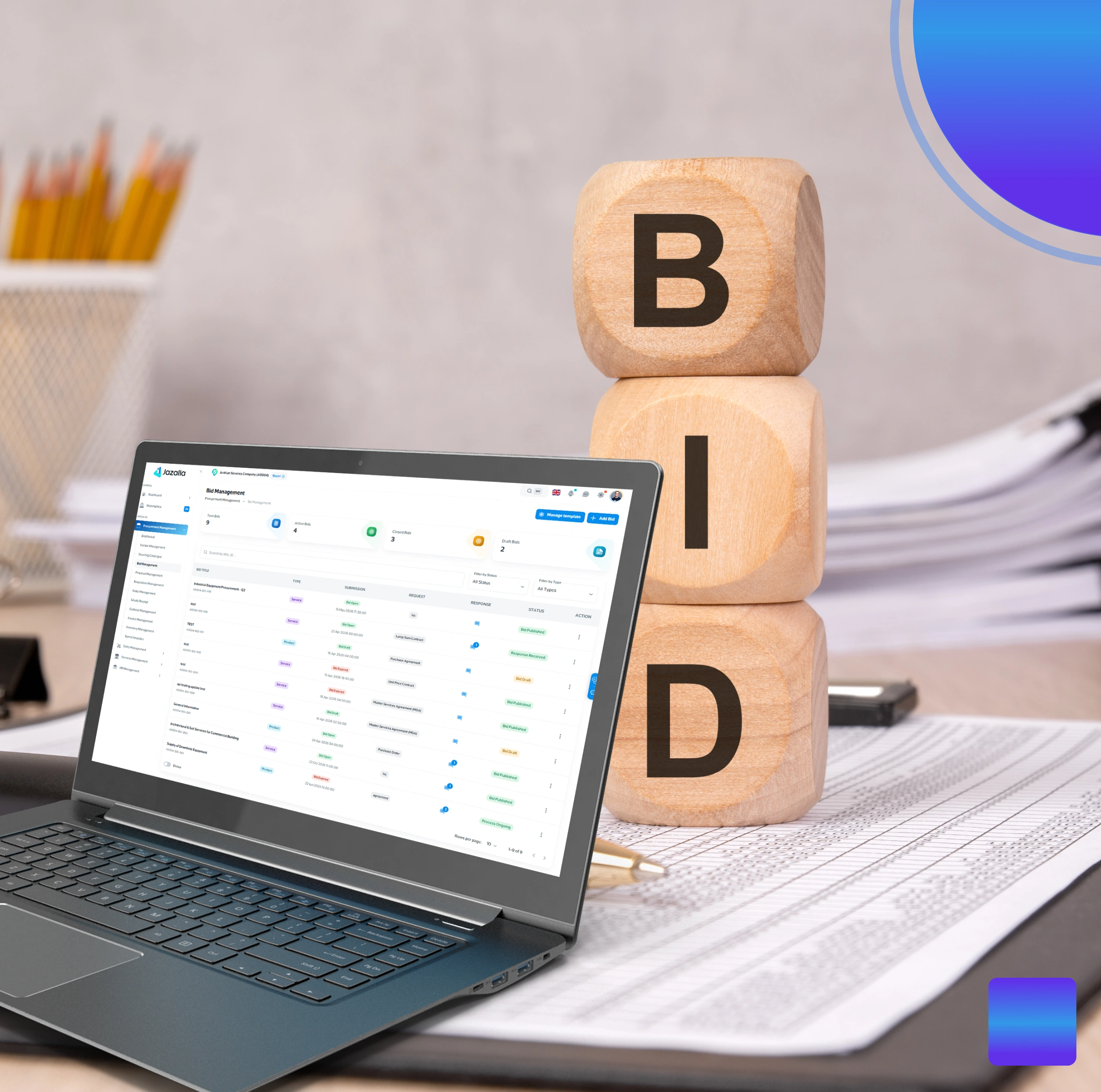 A Centralized Hub for
End-to-End Bid Management